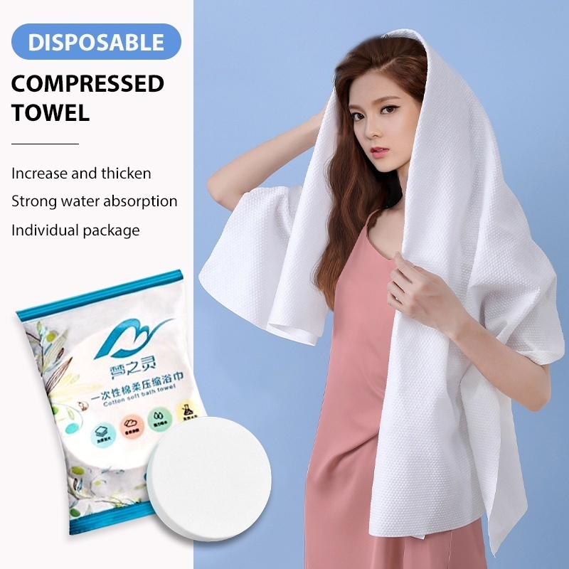 70X140CM Cotton Disposable Towel Bath 70x140cm Compressed Bath Towel Travel Pack Face Towel Shopee Malaysia