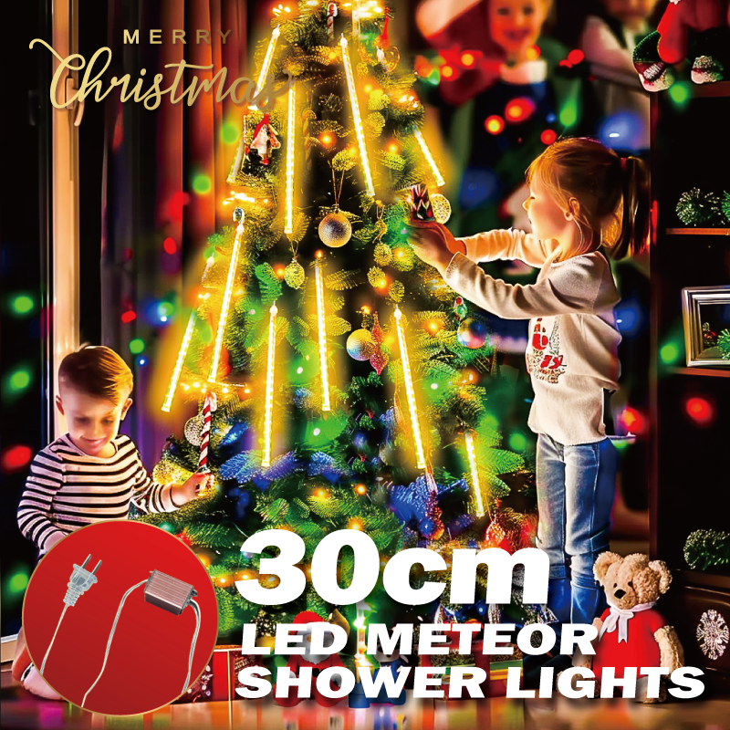 Christmas Light Solar/Plug in Meteor Shower Rain Light 3.5M Led 8 Tube