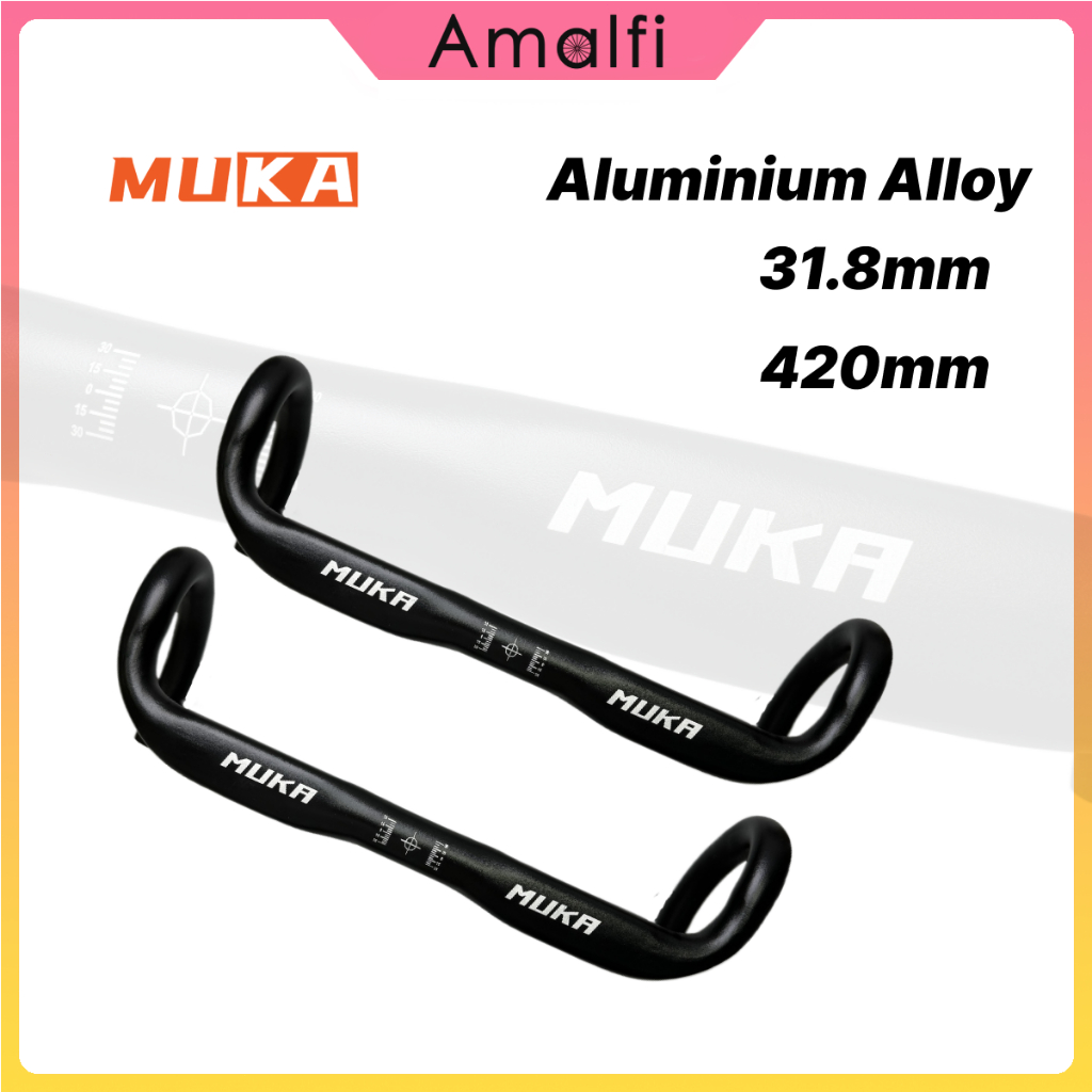 Muka Road Bike Drop Bar Aluminum Alloy Track bar Flat Top Internal ...