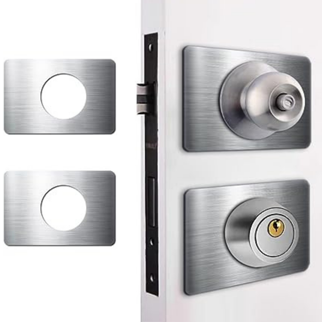 Door Reinforcement Plate Door Knob, Lever Handle, and Deadbolt Lock