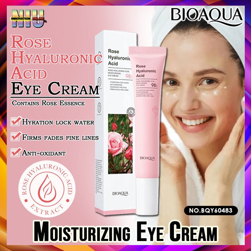 BIOAQUA Rose Hyaluronic Acid EYE CREAM 20g Moisturizing Eye Cream Anti