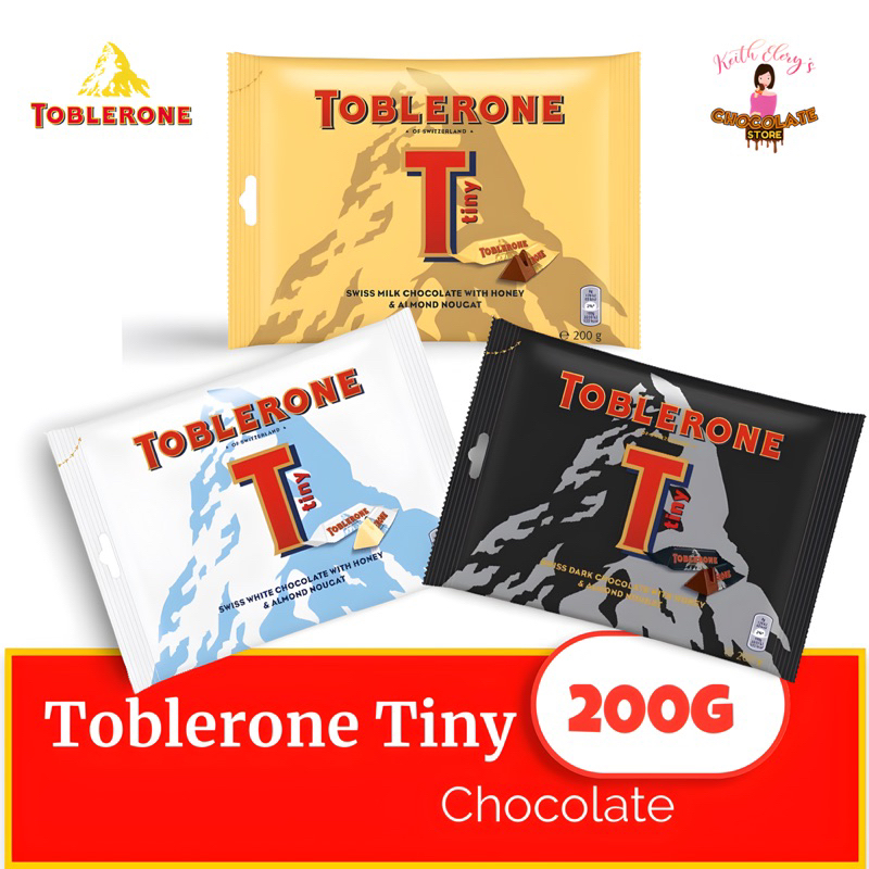 Toblerone Tiny 200 grams Milk Chocolate, White and Dark | Shopee Malaysia