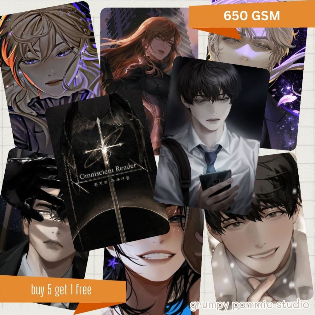 [650gsm] Omniscient Reader Viewpoint Glossy and Holo Thick Photocard ...