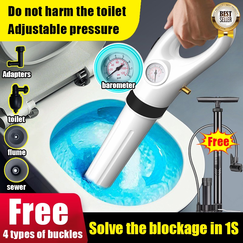 Adjustable air pressure toilet plunger declogger toilet pump clog