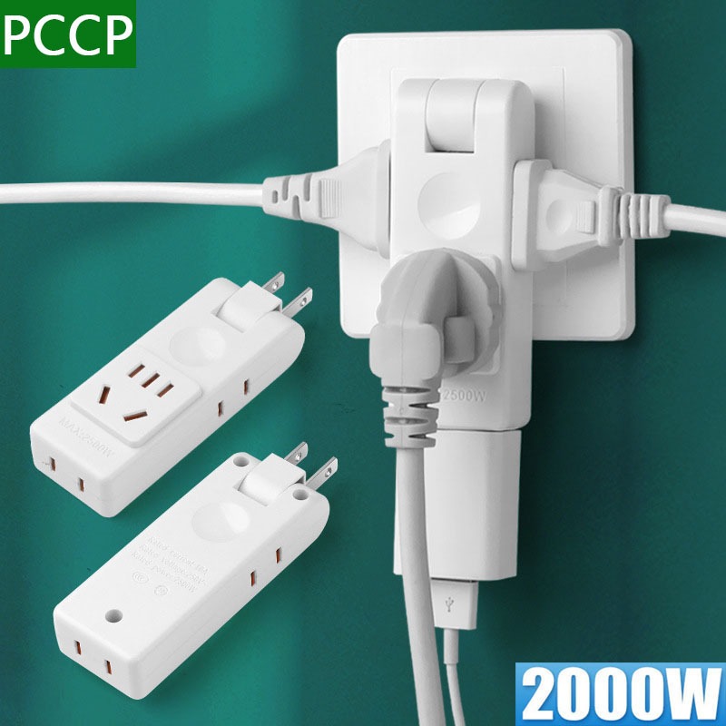 2-pin multi-hole pure copper socket adapter 1-to-4 position wall ...