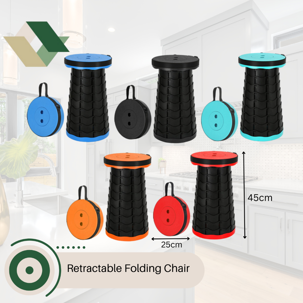 QHIT Telescopic Stool Retractable Folding Adjustable Stool Household ...
