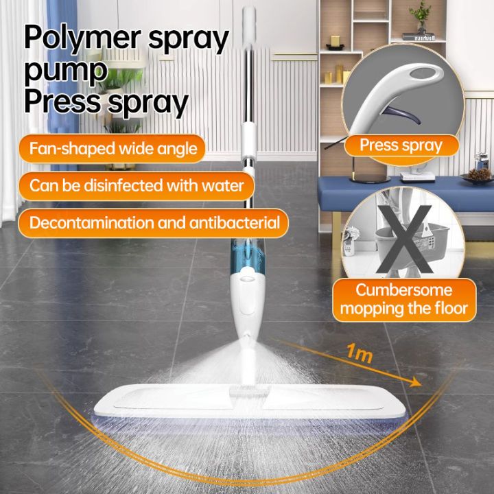 TWH Water Spray Mop 360 Rotating Wet and Dry Flat mop with Lightweight