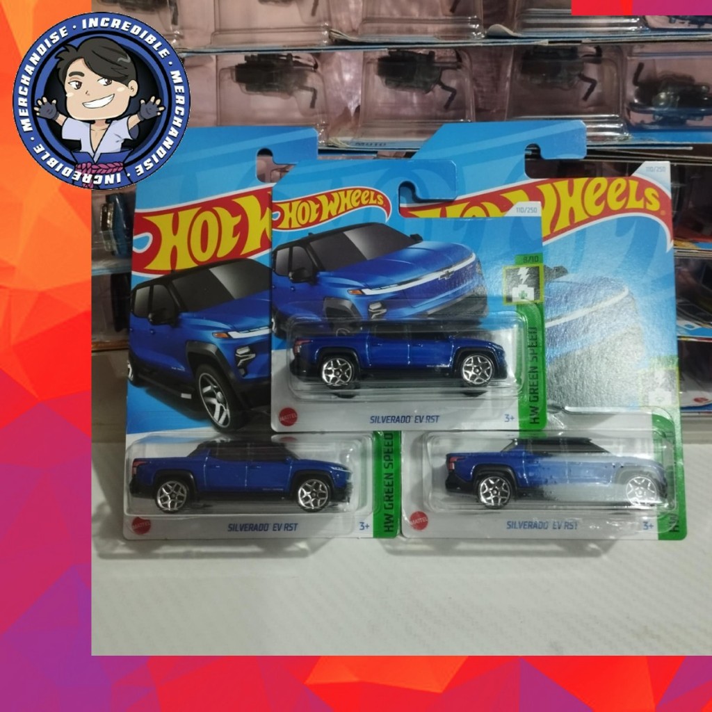 Hot Wheels Silverado Ev Rst Elétrico Miniatura Green Speed Cor Silverado Eletrica