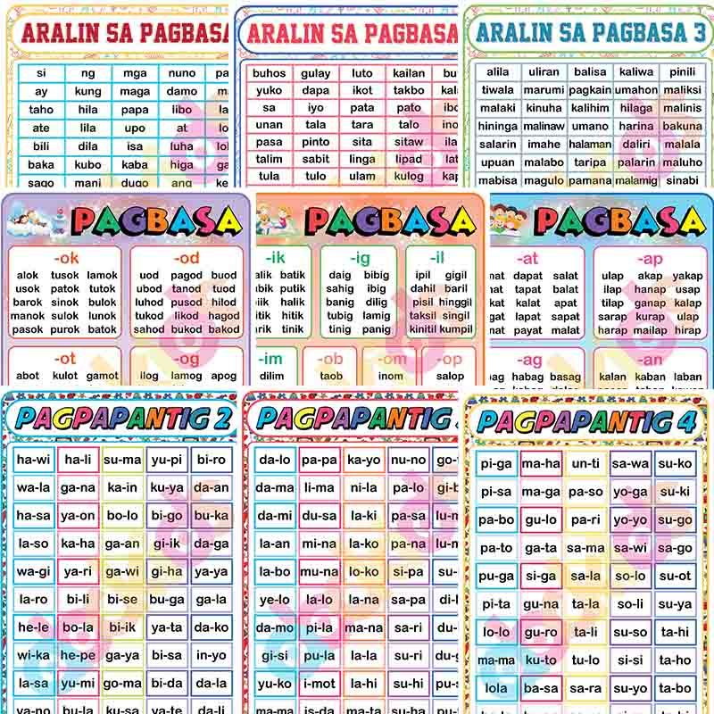 Matutong Magbasa A4 Size Laminated Charts | Shopee Malaysia