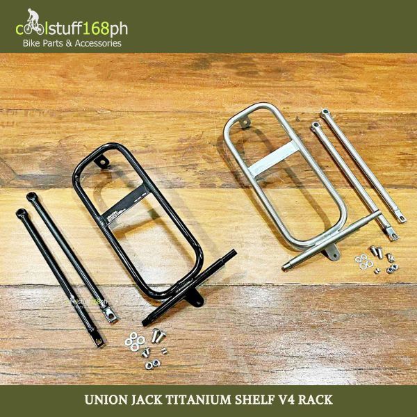 CS168ph UNION JACK Titanium Shelf V4 Rear Rack For Brompton ACLine ...
