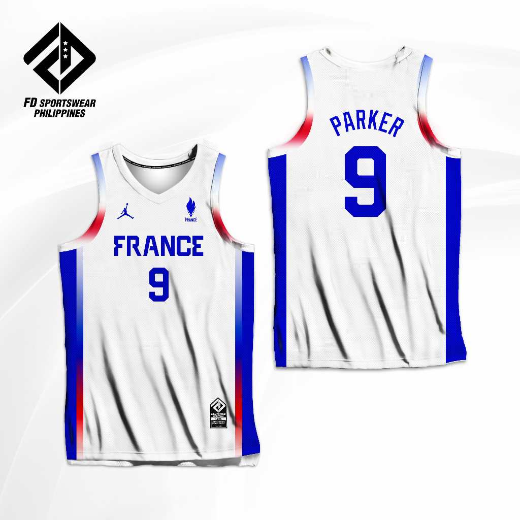 FRANCE BASKETBALL 2024 OLYMPIC FD FULL SUBLIMATED JERSEY Shopee Malaysia