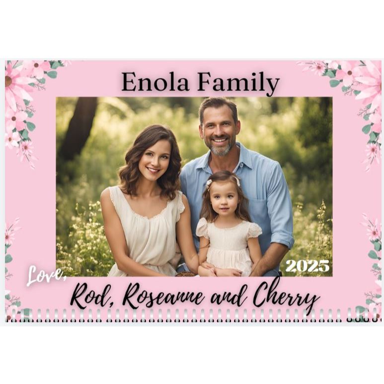 Personalized Family Calendar 2025, Laminated, Customized Shopee Malaysia