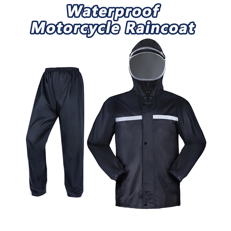 Motorcycle Raincoat With Reflector Rainsuit Waterproof Motor Bicycle
