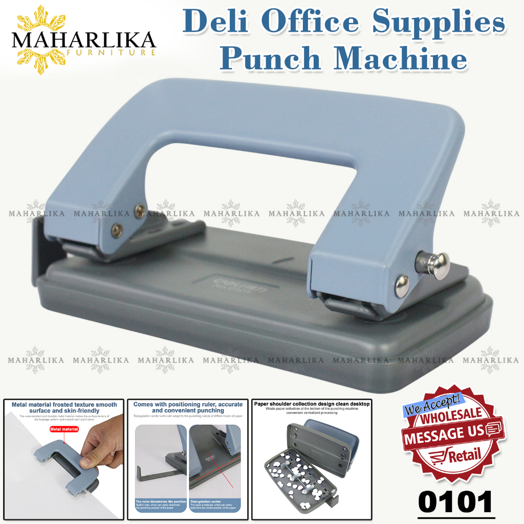 Maharlika Deli 0101 Office Desk 6mm Hole Punch Binding Two Holes 80mm