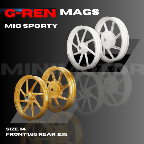 G-REN MAGS MIO SIZE 14 GR8 FOR MIO SPORTY/MIO SOULTY/FINO 4HOLES (FRONT ...