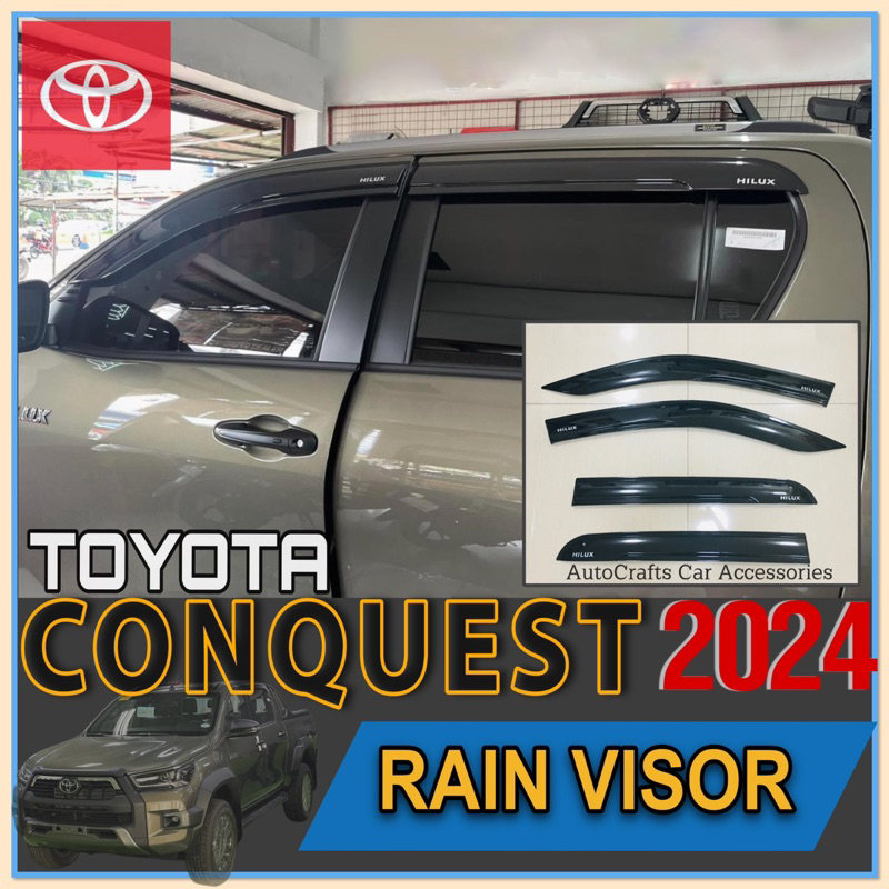 TOYOTA HILUX CONQUEST 2024 RAIN VISOR MADE | Shopee Malaysia