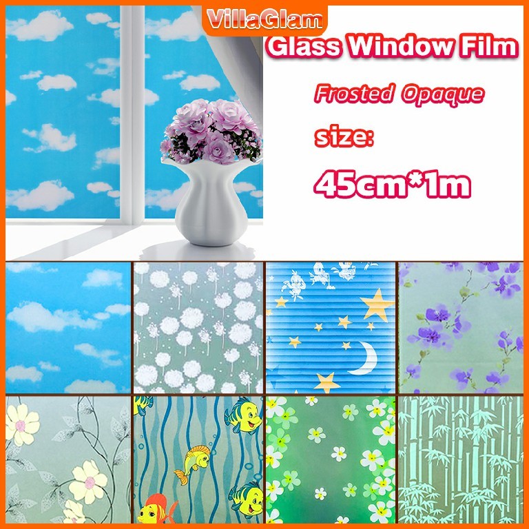 Frosted Window Film water-proof shower room toilet kitchen glass door ...