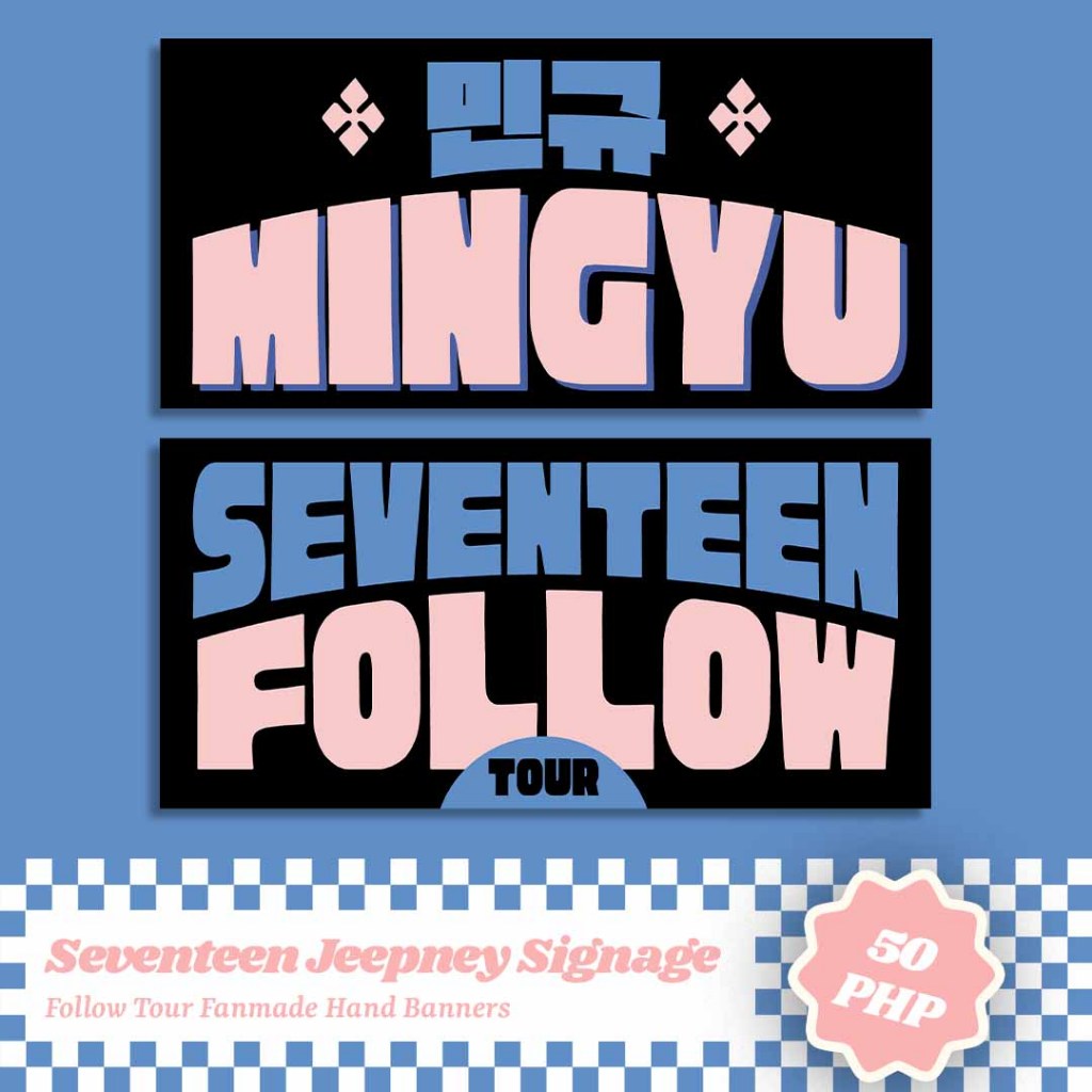 Seventeen Fanmade Jeepney Signage Inspired Hand Banners (Official Color ...