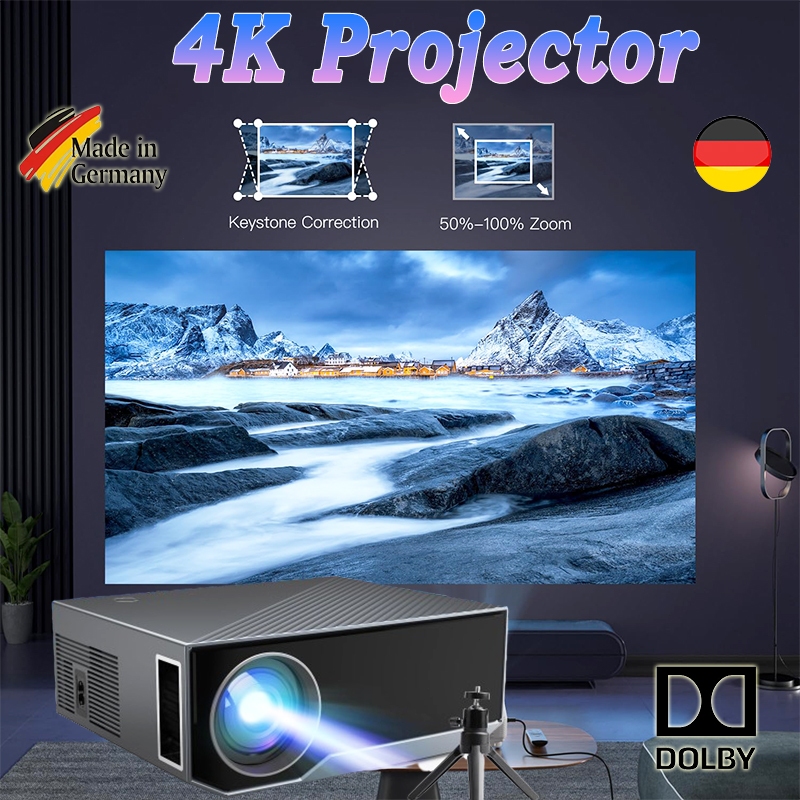 Dolby Projector Protable Mini 4K Full HD 15000 Lumens Projector OS ...