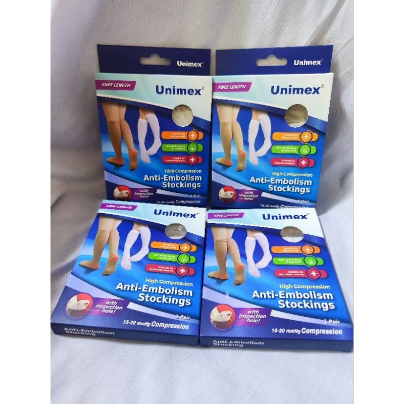 Unimex Anti- Embolism Stockings Compression Stockings Knee Length Color ...