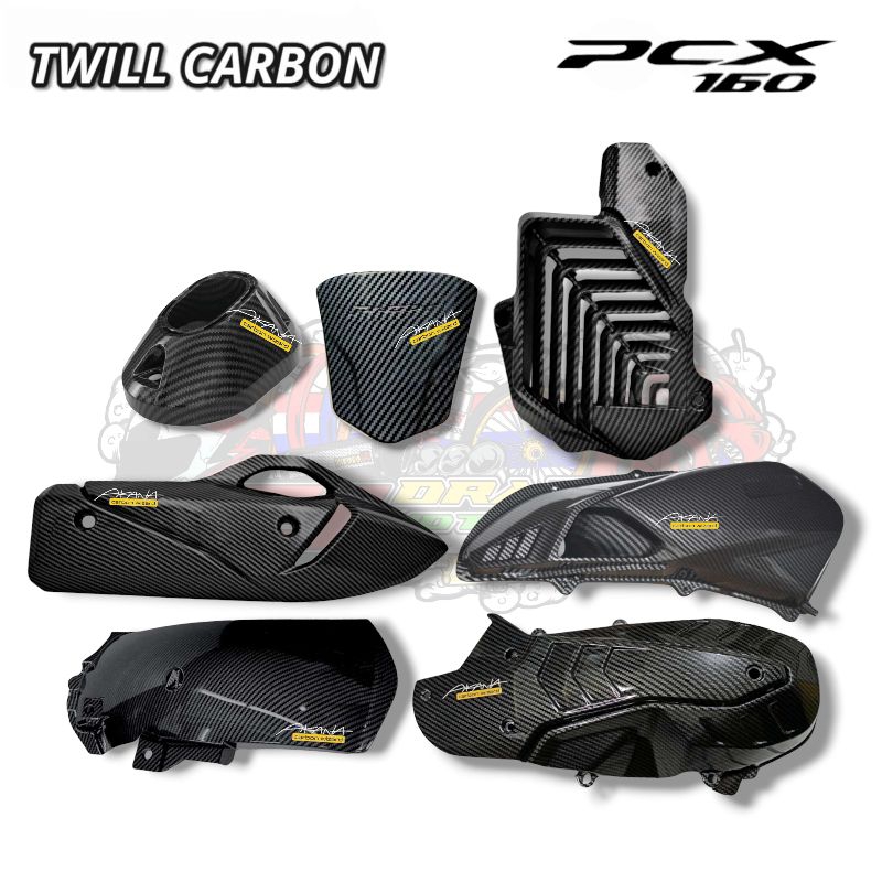 NEW!! 1 SET Honda PCX 160 forged hydro dip carbon | Shopee Malaysia