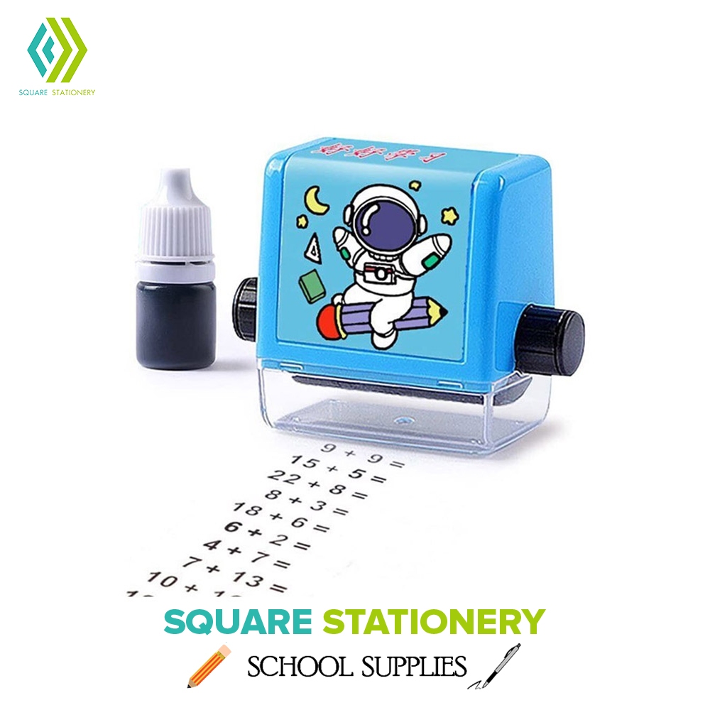 Square Stationery Math Roller Stamp Add Multiply Seal Kids Practice ...