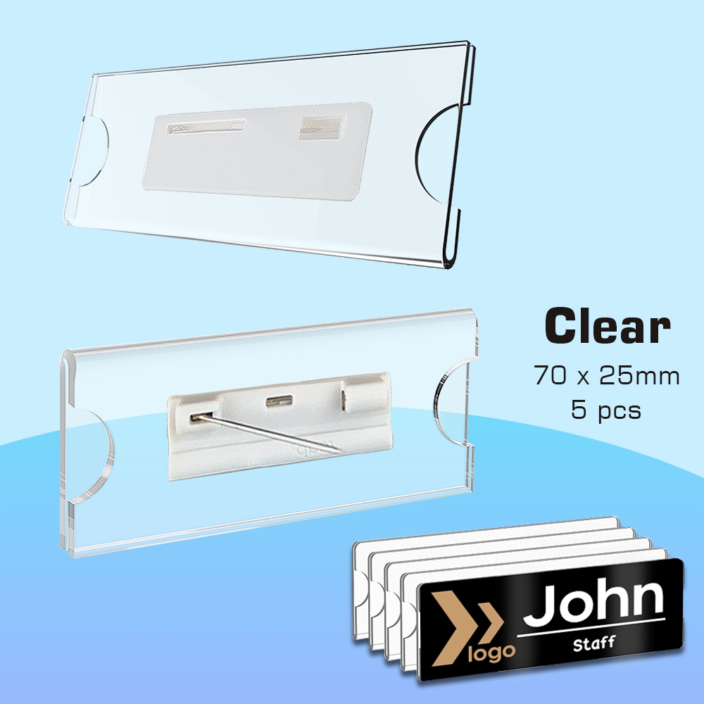 Insertable BLANK Acrylic NAMEPLATE (70×25mm) (5pcs) | Shopee Malaysia