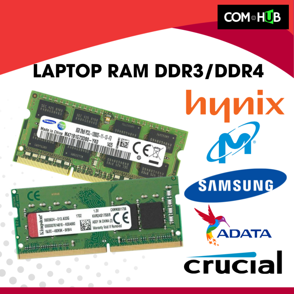 Com Hub PC | Used 4GB 8GB DDR3 DDR4 1600/2133Mhz LAPTOP RAM Laptop ...