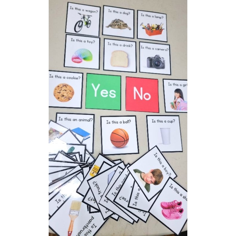 YES or NO Flash Card Sorting Cards Task Cards Speech Therapy Category ...