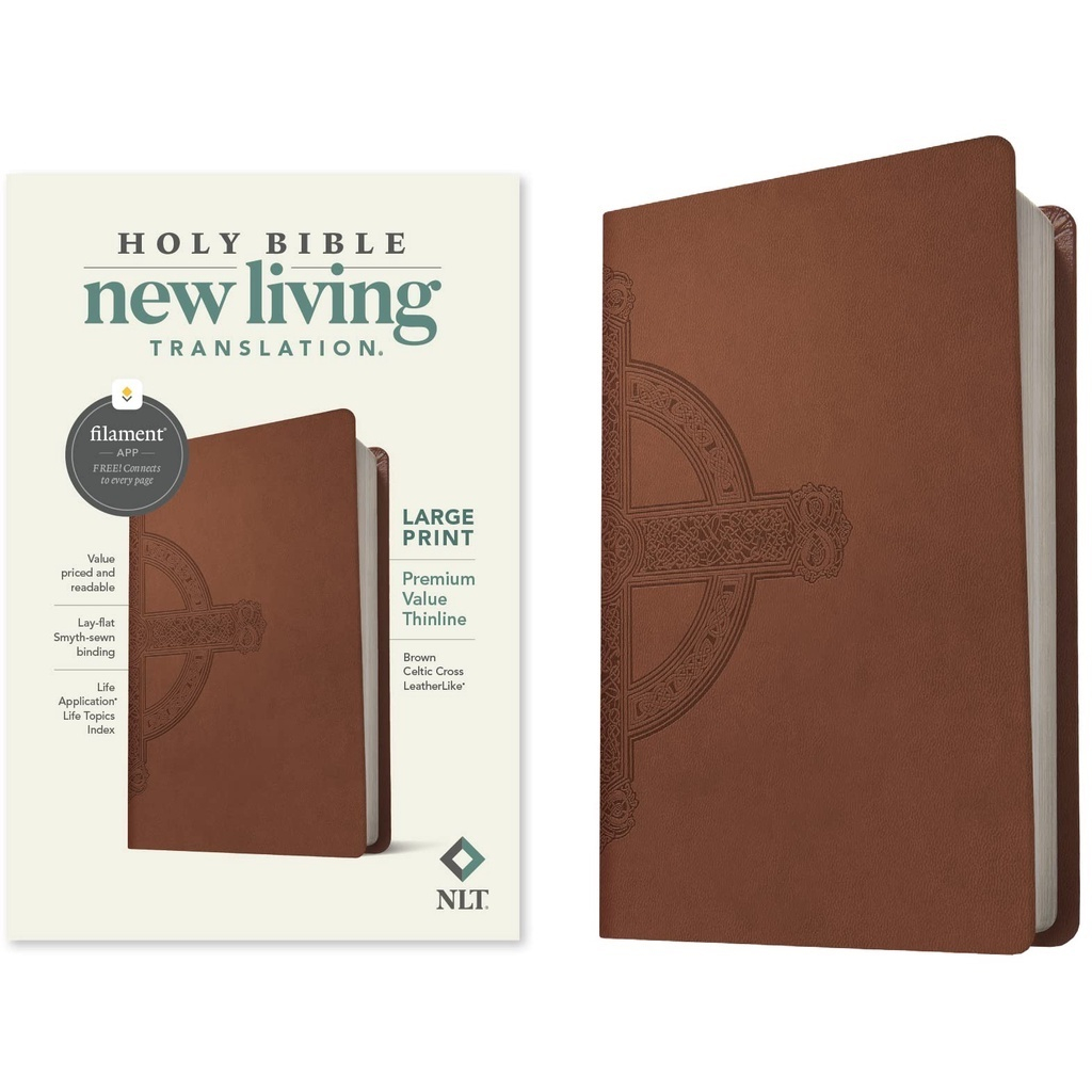 NLT LARGE-PRINT PREMIUM VALUE THINLINE BIBLE, FILAMENT ENABLED EDITION ...