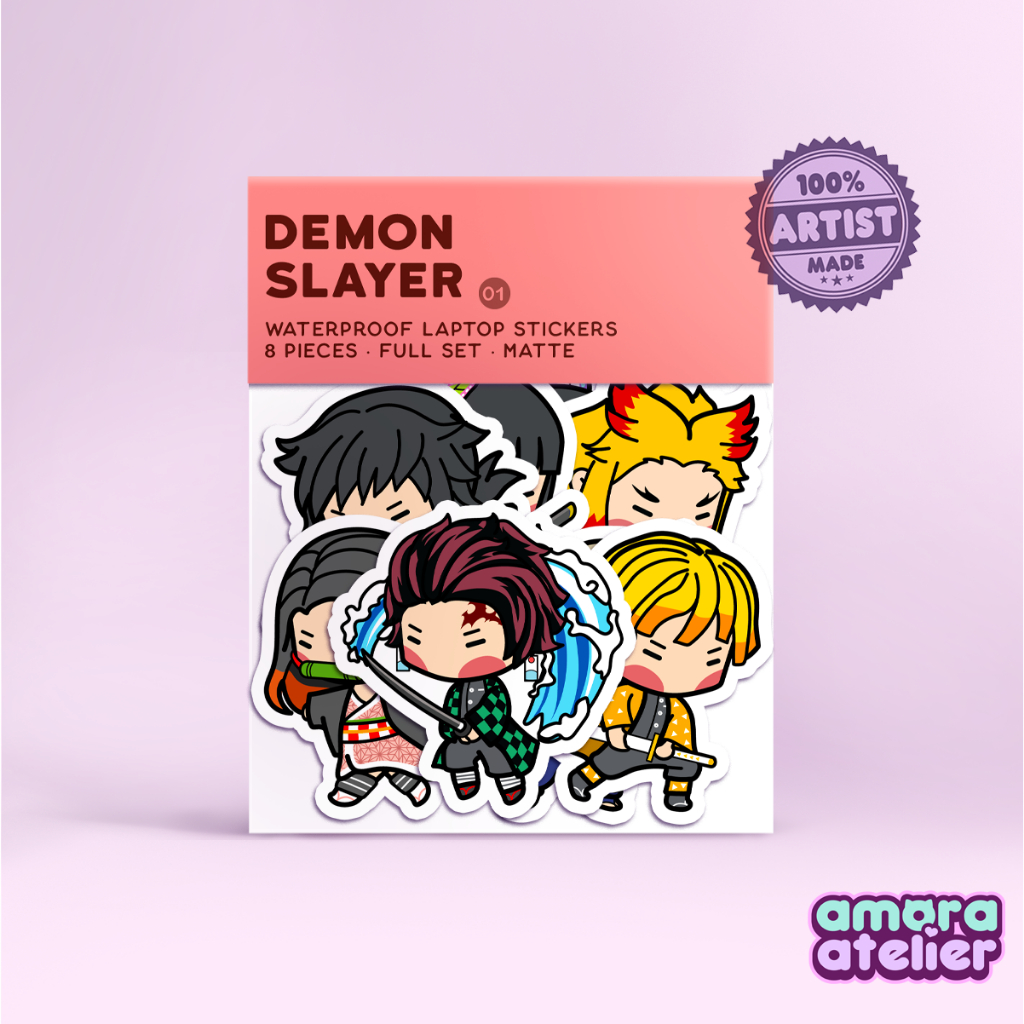 Sticker Pack | Demon Slayer / Kimetsu No Yaiba Laptop Stickers No. 1 ...