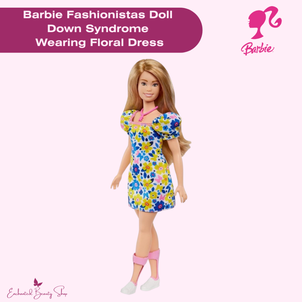 _Barbie Fashionistas Doll 208, Doll With Down Syndrome Wearing Floral ...