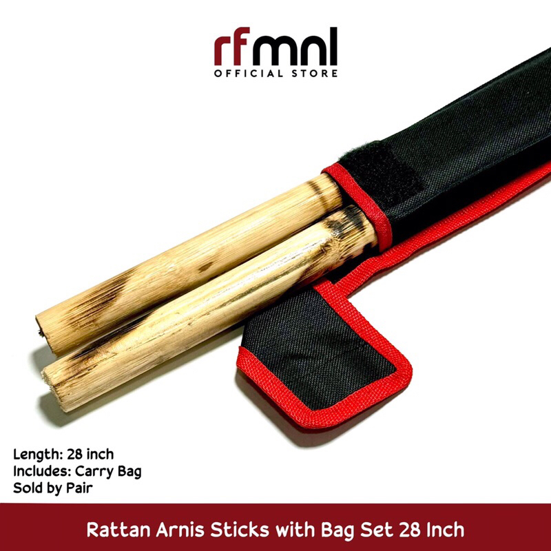 Rattan Arnis Sticks With Bag Set 28inches | Shopee Malaysia