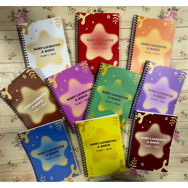 Customized Color Coded Notebooks with Name 10pcs bundle FREE NAME TAG ...