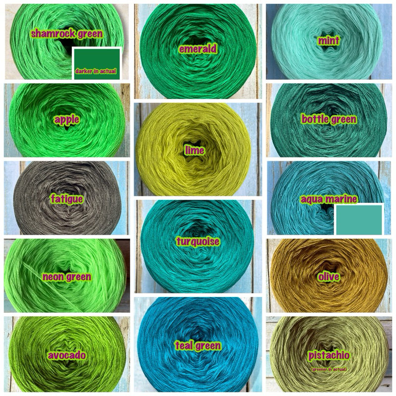 SHADES OF GREEN 4 PLY INDOPHIL (50g/100g/200g) | Shopee Malaysia