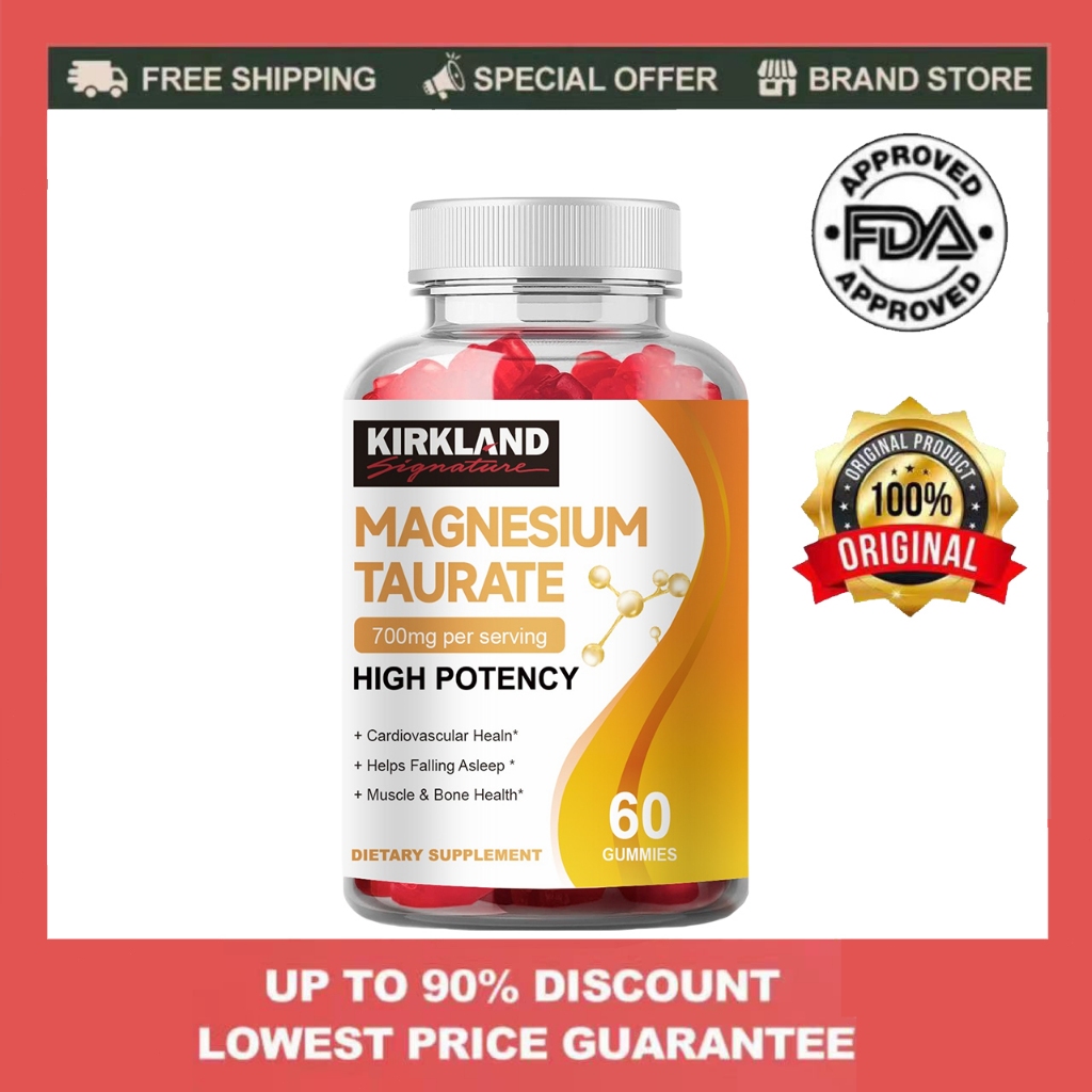 KIRKLAND Magnesium Taurate Gummies 700mg for Healthy Muscle Function ...