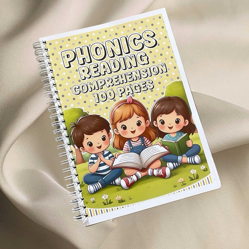 Phonics Reading Comprehension | 100 Pages | A5 Size (Notebook Size ...