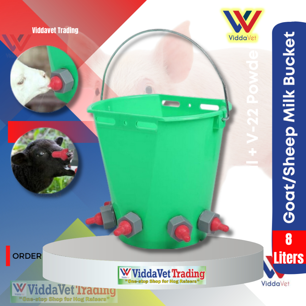 Viddavet 8 Liter Goat milk bucket 8L Sheep milk feeding bucket 5 ...