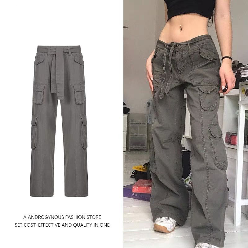 Womens Cargo Combat Loose Trousers Girl Casual Wear Pocket Sports Ladies❤Joggers