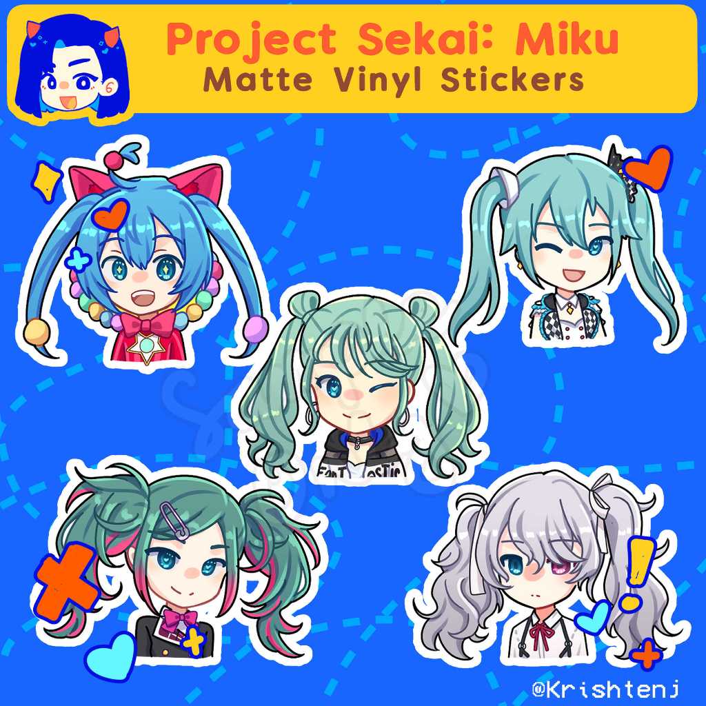 Project Sekai Hatsune Miku Matte Vinyl Stickers : Krishten | Shopee ...
