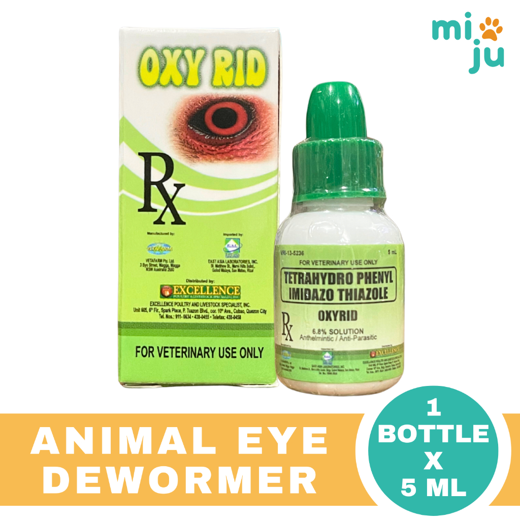 Oxy Rid Eye Dewormer/Drops 5ml Pet …