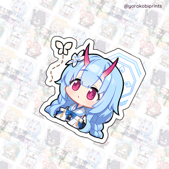 Blue Archive - Aru Asuna Hina - Club Chat Emote - Chibi, Emoji ...