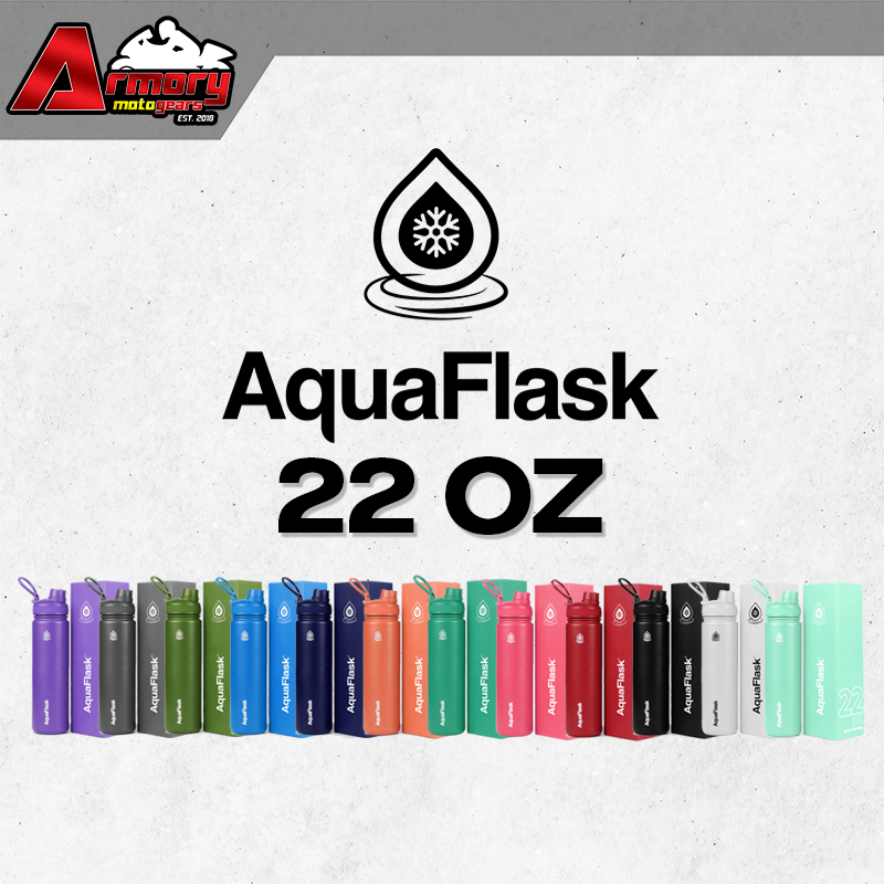 AQUAFLASK (22 OZ) Wide Mouth with Spout Lid Vacuum Insulated Stainless ...