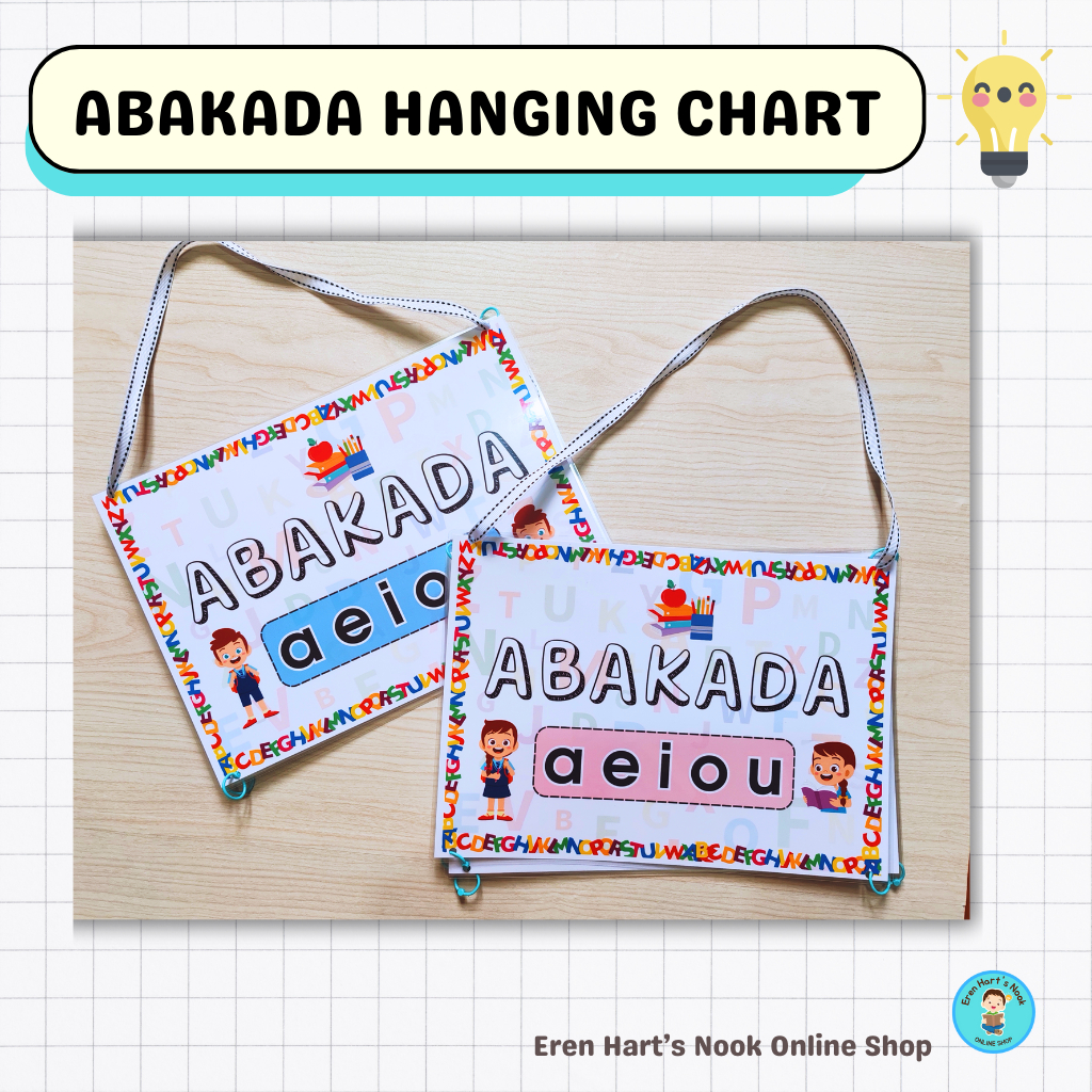 ABAKADA | LAMINATED HANGING WALL CHART | THICK LAMINATION | Shopee Malaysia