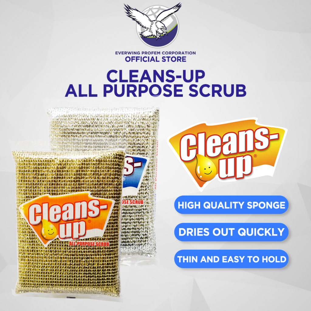 Cleans-Up All Purpose Scrub (Silver Gold color - For Pots and Pans ...