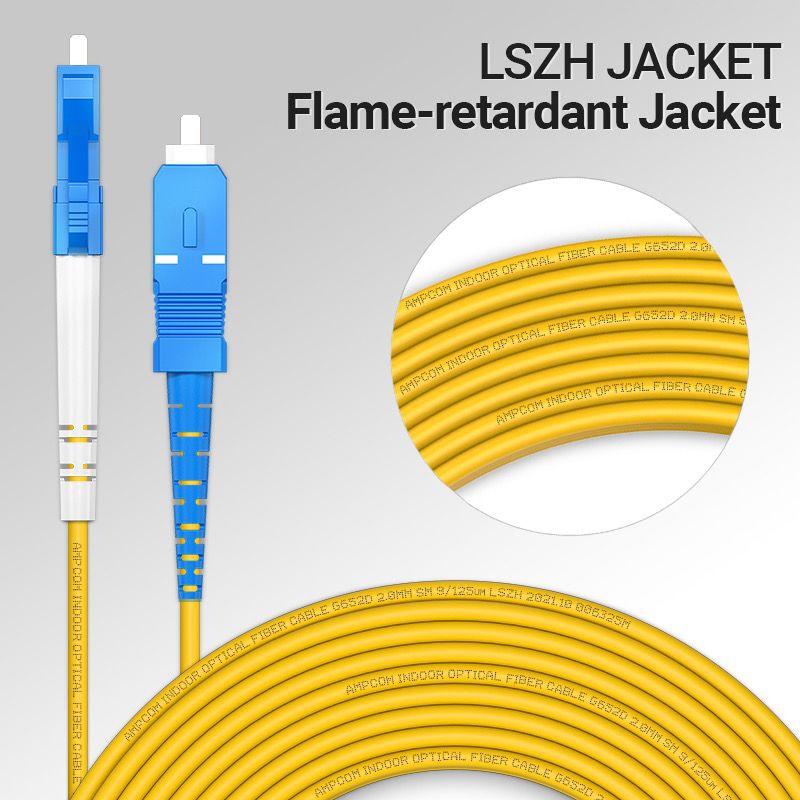 Fiber Optic Cable 1M/3M/5M/10M Single Jumper Mode SC/LC SMF | Shopee ...