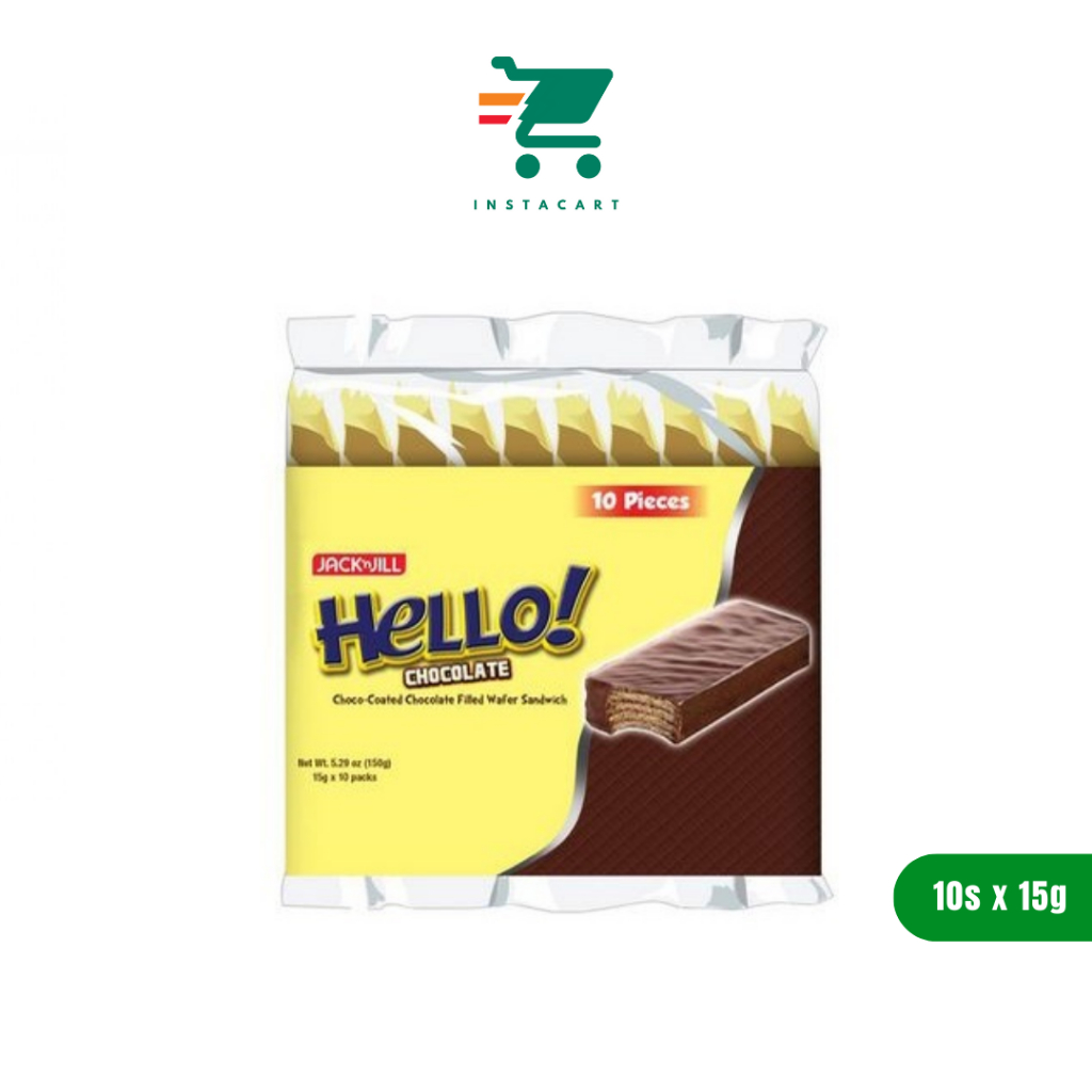 InstaCart Hello Chocolate Choco Coated Chocolate Filled Wafer Sandwich ...