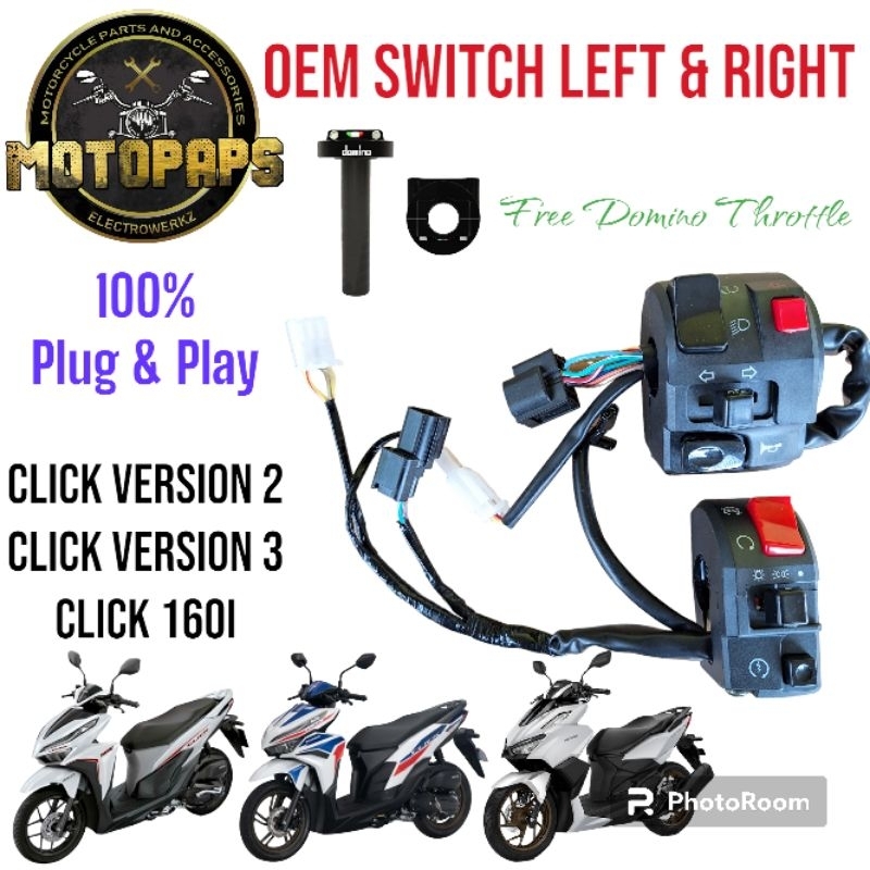 Plug & Play OEM Switch Set LH & RH for Click V2, V3, V4 & 160 | Shopee ...