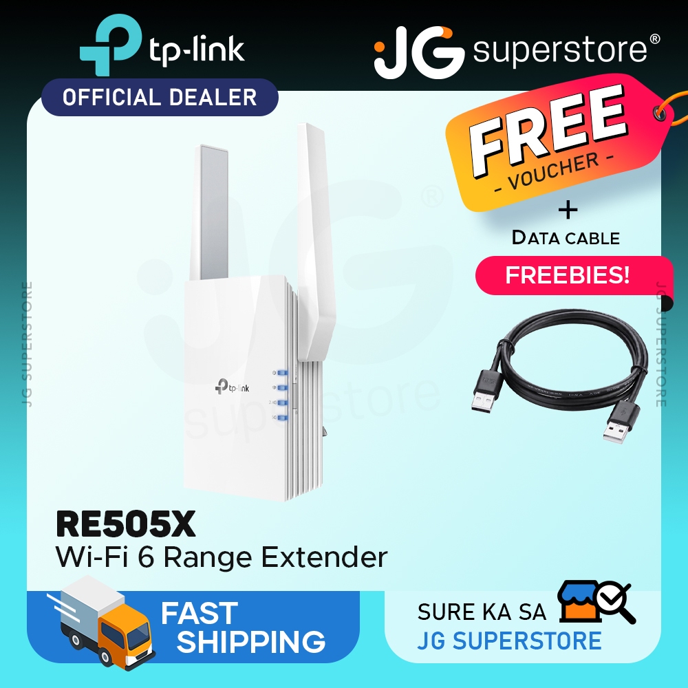 Tp Link Ax1500 Wi Fi 6 Range Extender Dual Band Wifi 1200mbps Tp Link Tplink Re505x Shopee