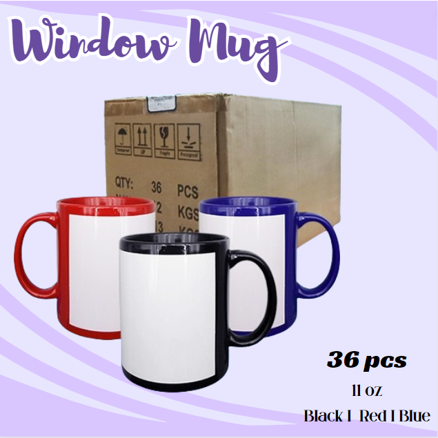 36 pcs (1Box) Full Color with White Print (Window Mug) | Shopee Malaysia